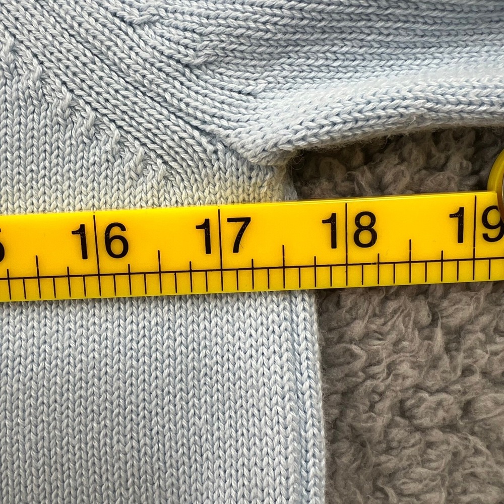 Lacoste Light Blue Cotton Croc‎ Logo Long Sleeve Sweater Women US Size L (EU/10) - Picture 6 of 9
